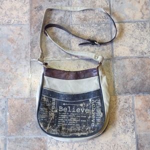 Mona B distressed crossbody handbag